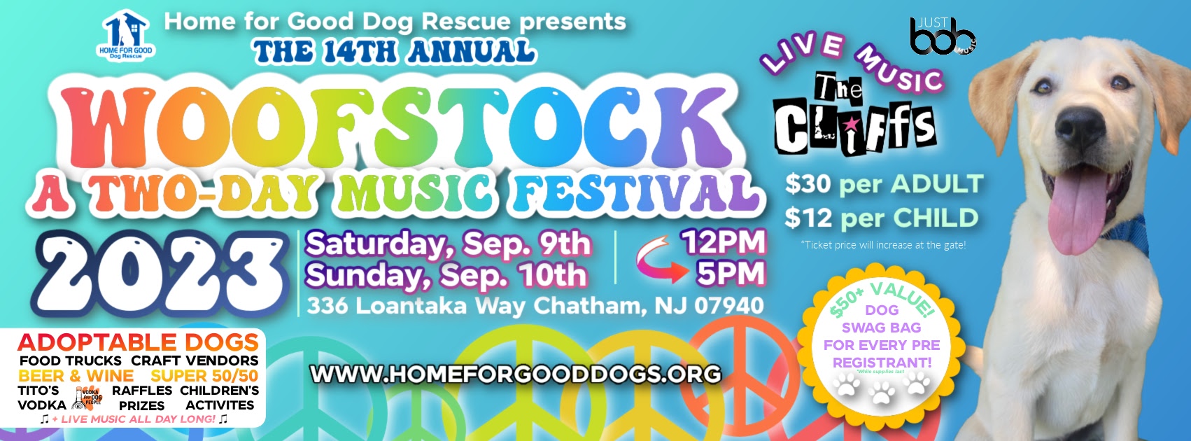 WOOFSTOCK 2023 Music & Food Festival! Home For Good Dogs NJ Rescue