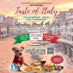 Taste of Italy Dinner & Tricky Tray Fundraiser 2026 | Home For Good Dog Rescue