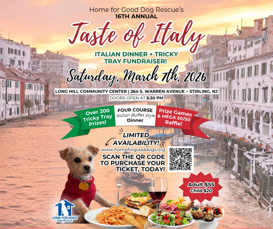 Taste of Italy Dinner & Tricky Tray Fundraiser 2026 | Home For Good Dog Rescue